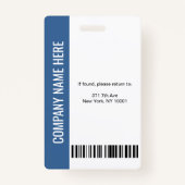 Business-ID-Abzeichen mit Logo und Foto Ausweis (Rückseite)