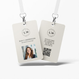 Business ID Card Modernes Logo Foto Mitarbeiter Ausweis