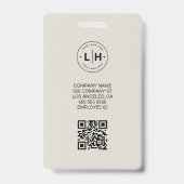 Business ID Card Modernes Logo Foto Mitarbeiter Ausweis (Rückseite)