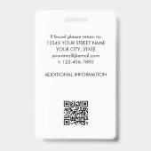 Business ID Mitarbeiter Foto Hahnentrittmuster Sch Ausweis (Rückseite)