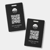 Business ID | QR Mitarbeiterstab Abzeichen Ausweis (Vorder- & Rückseite)