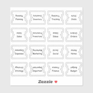 Business Index Tabs Binder Dividers Functional Aufkleber