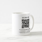 Business Info QR Code Scan Me Werbe-Custom Kaffeetasse (VorderseiteRechts)