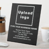 Business Information Black Pedestal Sign Sockelschild (In Situ)