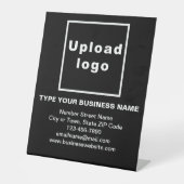 Business Information Black Pedestal Sign Sockelschild (Vorderseite)