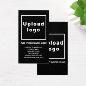 Business Information Black Portrait Rectangle Card (Schreibtisch)