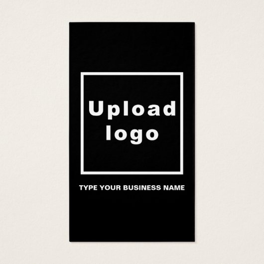 Business Information Black Portrait Rectangle Card (Rückseite)