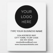 Business Information Logo, weiß, modern Fotoplatte (Vorderseite)