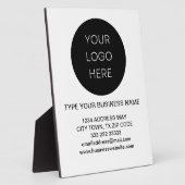 Business Information Logo, weiß, modern Fotoplatte (Seite)