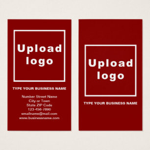 Business Information Red Portrait Rectangle Card