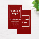 Business Information Red Portrait Rectangle Card (Schreibtisch)