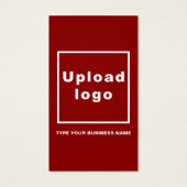 Business Information Red Portrait Rectangle Card (Rückseite)