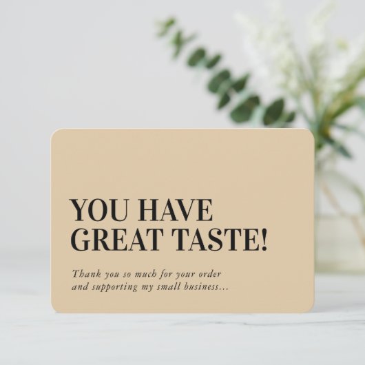 BUSINESS INSERT modern danke Champagne (Stehend Vorderseite)