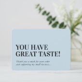 BUSINESS INSERT modern danke Ihnen blass blau (Stehend Vorderseite)