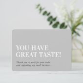 BUSINESS INSERT modern danke Ihnen nuetral grau (Stehend Vorderseite)