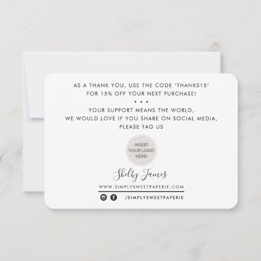 BUSINESS INSERT modern danke Ihnen pastellgrün (Rückseite)