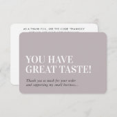 BUSINESS INSERT modern danke Ihnen Pilz (Vorne/Hinten)