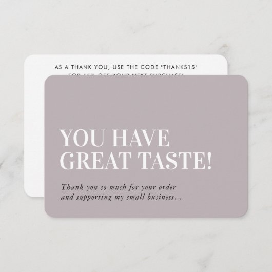 BUSINESS INSERT modern danke Ihnen Pilz (Vorne/Hinten)