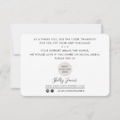 BUSINESS INSERT modern danke Schwarz-weiß (Rückseite)