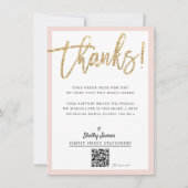 BUSINESS INSERT Moderne schicke Glitzer-Schrift er Dankeskarte (Vorderseite)