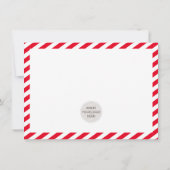 BUSINESS INSERT Modernes, minimales Streifen rosa Dankeskarte (Rückseite)