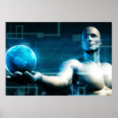 Business Intelligence mit Abstrakten Daten Poster (Vorne)