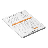 Business Invoice Sales Empfang Social Media Icons Notizblock (angewinkelt)