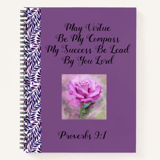 Business Journal "lila Rose" Notizbuch (Vorderseite)