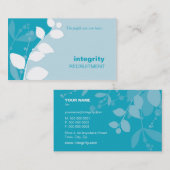 BUSINESS KARTE Naturfolien Silhouette Türkis (Vorne/Hinten)