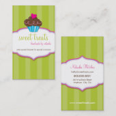 BUSINESS-KARTE niedlicher, fett gemahlener Kuchen  Visitenkarte (Vorne/Hinten)