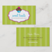 BUSINESS-KARTE niedlicher, fett gemahlener Kuchen Visitenkarte (Vorne/Hinten)