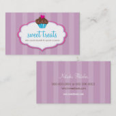 BUSINESS-KARTE niedlicher, fettarmer Kuchen Pink l Visitenkarte (Vorne/Hinten)