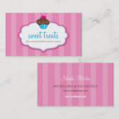 BUSINESS-KARTE niedlicher, fettarmer Kuchen pink Visitenkarte (Vorne/Hinten)
