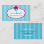BUSINESS-KARTE niedlicher, fettgedruckter Cupcake  Visitenkarte (Vorne/Hinten)