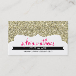 BUSINESS-KARTE Stilvoller Glitzer glänzt goldfarbe Visitenkarte
