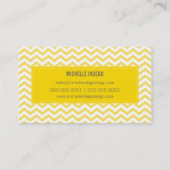 BUSINESS-KARTE Zickzack Muster gelb Visitenkarte (Rückseite)