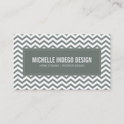 BUSINESS-KARTE - Zickzack Muster Visitenkarte (Vorderseite)