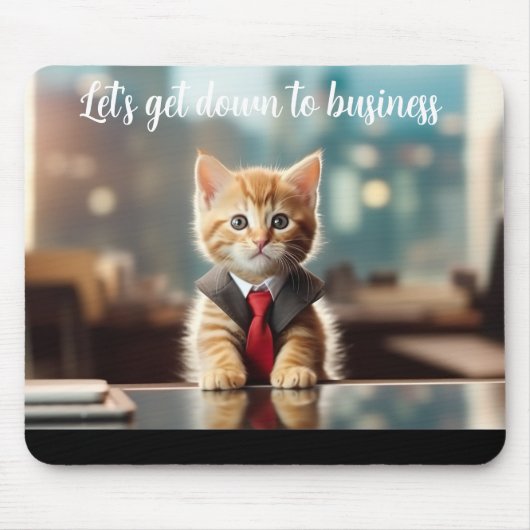 Business-Kätzchen Mousepad (Vorne)