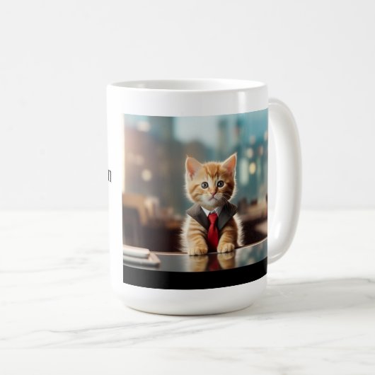 Business Kitten Kaffeetasse (VorderseiteRechts)