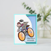 Business-Kumpels, Sie sind ein Gewinner Postkarte (Stehend Vorderseite)