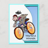 Business-Kumpels, Sie sind ein Gewinner Postkarte (Vorderseite)