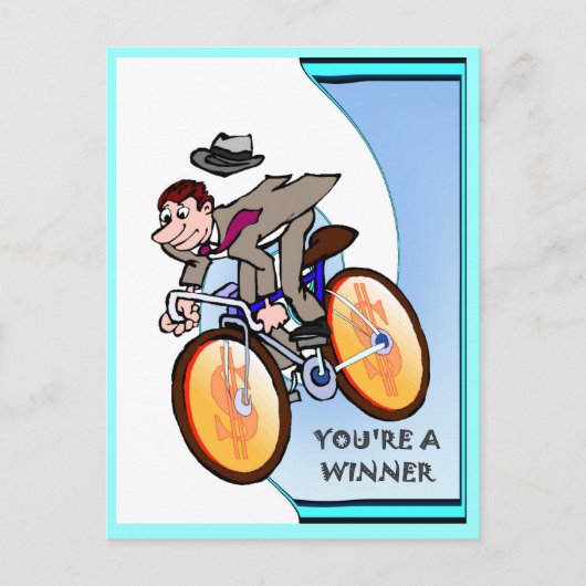 Business-Kumpels, Sie sind ein Gewinner Postkarte (Vorderseite)