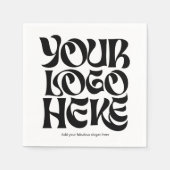 Business Large Logo and Text Serviette (Vorderseite)