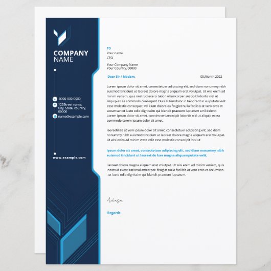 Business letterhead template (Vorne/Hinten)