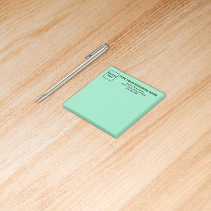 Business Light Aquamarin Square Hinweis Post-it Klebezettel