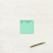 Business Light Aquamarin Square Hinweis Post-it Klebezettel (Auf Schreibtisch)