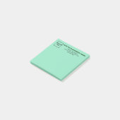 Business Light Aquamarin Square Hinweis Post-it Klebezettel (angewinkelt)
