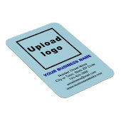Business Light Blue Flexible Foto Magnet (Rechte Seite)