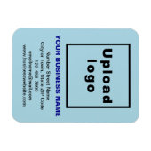 Business Light Blue Flexible Foto Magnet (Horizontal)