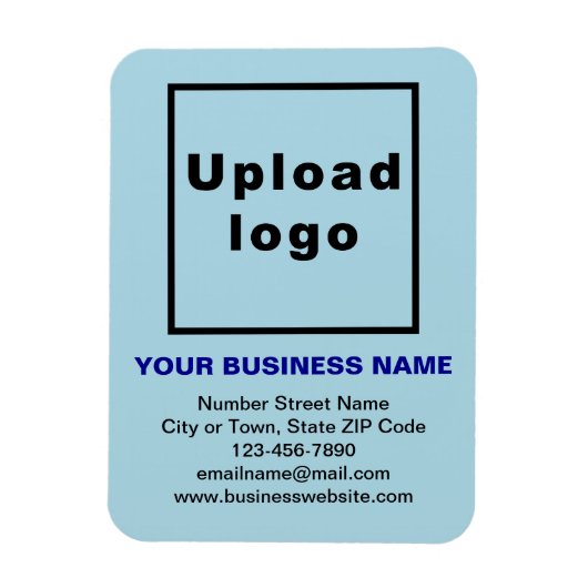 Business Light Blue Flexible Foto Magnet (Vertikal)